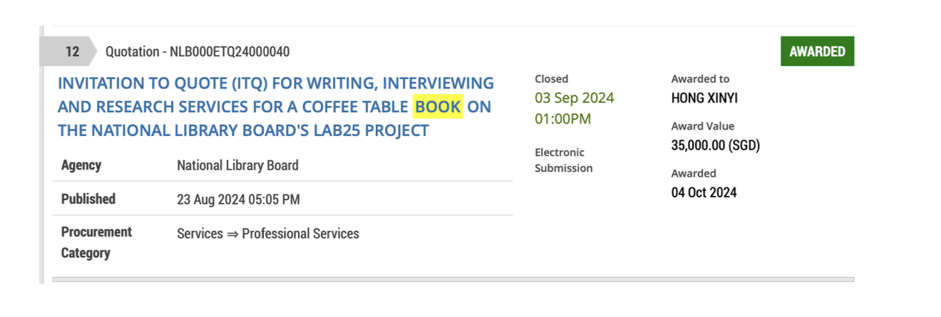 Cost of producing a coffee table book was $35,000, just for writing 